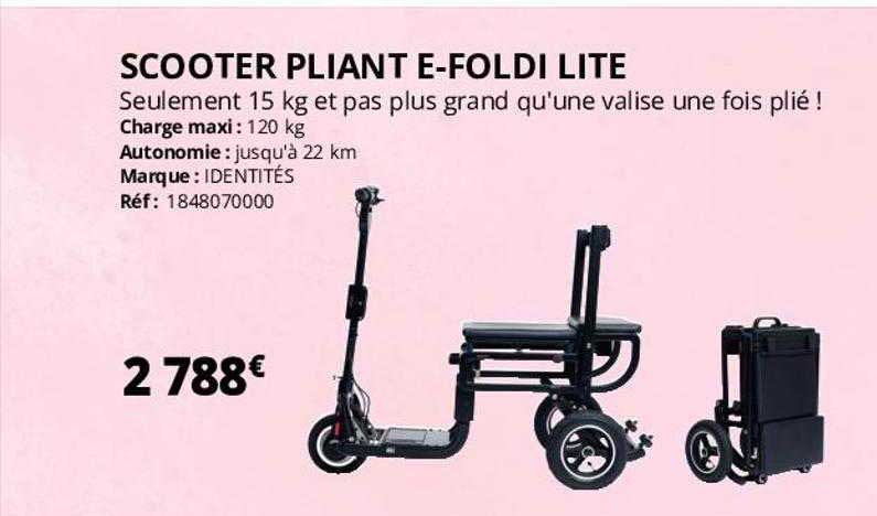scooter pliant e-foldi lite identités