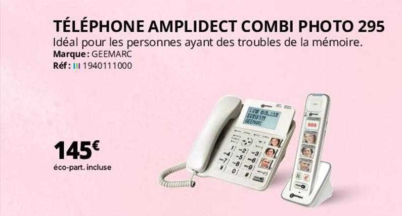 téléphone amplidect combi photo 295 geemarc