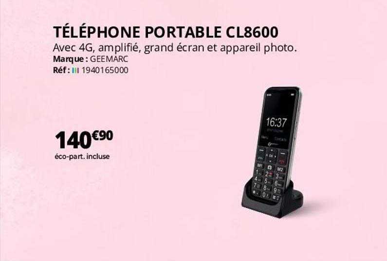 téléphone portable cl8600 geemarc