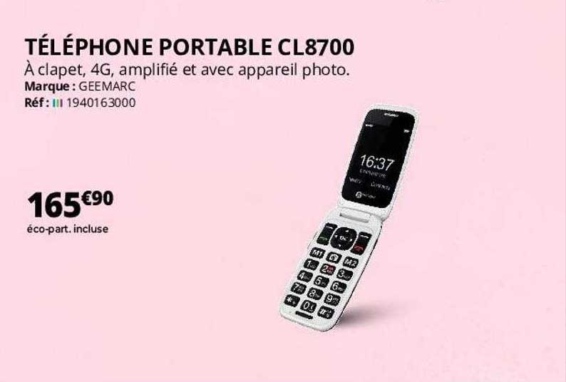 téléphone portable cl8700 geemarc