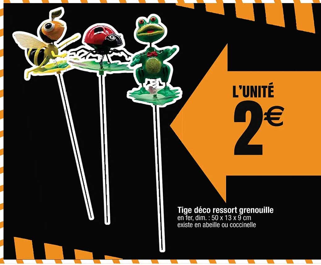 tige déco ressort grenouille