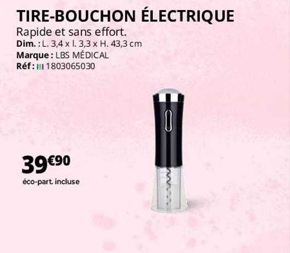 tire-bouchon électrique lbs médical