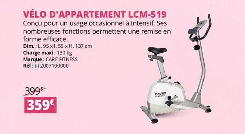vélo d'appartement lcm-519 care fitness