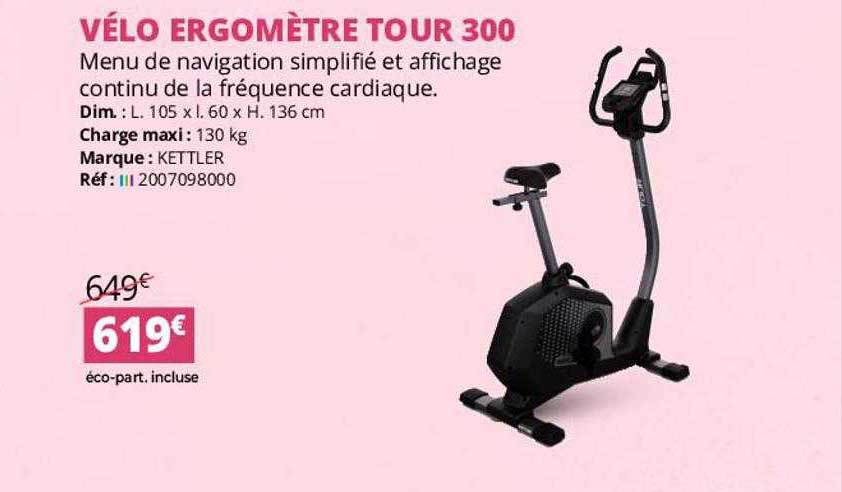 vélo ergomètre tour 300 kettler
