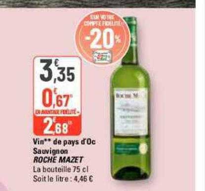 vin de pays d'oc sauvignon roche mazet