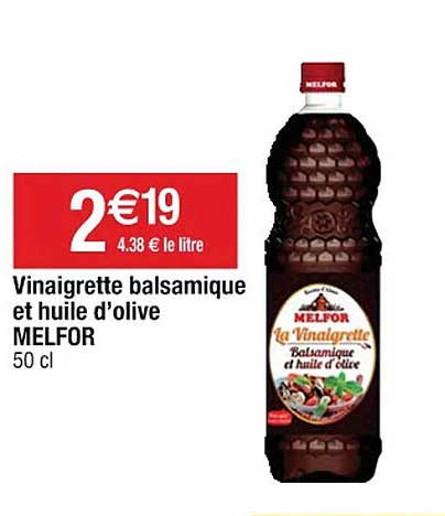 Vinaigrette Balsamique Et Huile D'olive Melfor