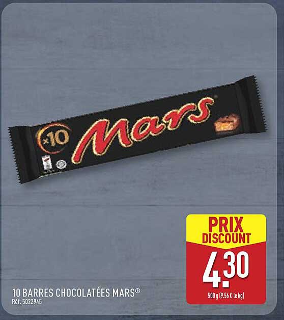 10 BARRES CHOCOLATÉES MARS