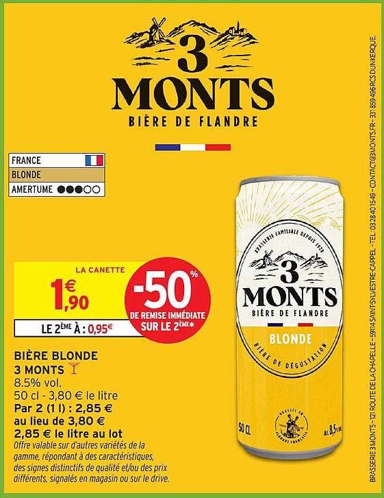 3 MONTS BIÈRE DE FLANDRE