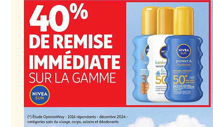 40% DE REMISE IMMÉDIATE SUR LA GAMME