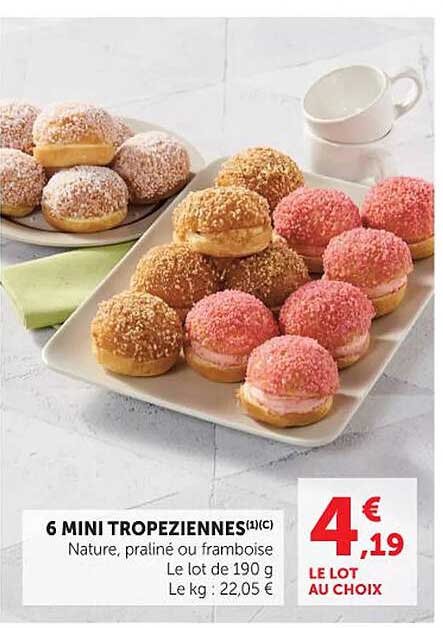 6 MINI TROPEZIENNES