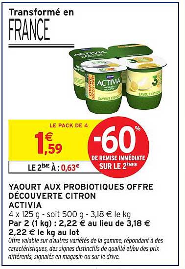 ACTIVIA découverte citron