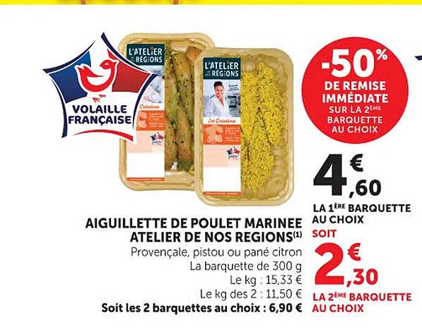 Aiguillette de poulet marinée Atelier de nos régions