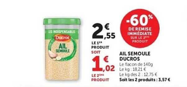 Ail semoule Ducros