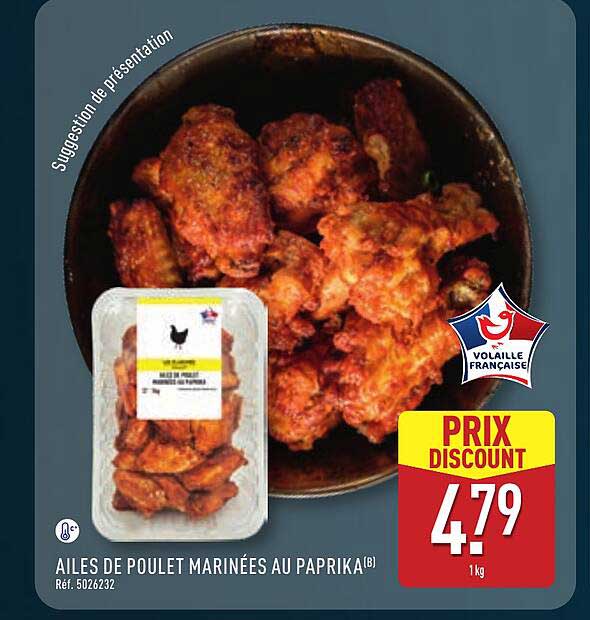 AILES DE POULET MARINÉES AU PAPRIKA