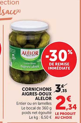 Alelor Cornichons Aigres-doux