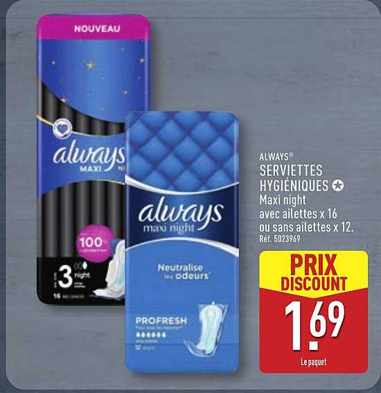 Always Serviettes hygiéniques
