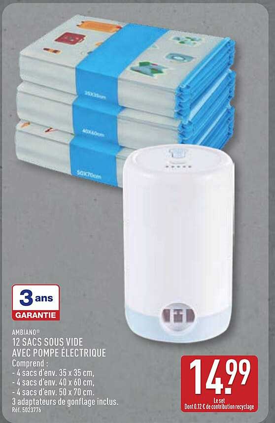 AMBIANO 12 SACS SOUS VIDE