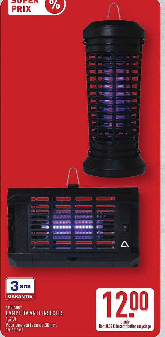 AMBIANO LAMPE UV ANTI-INSECTES
