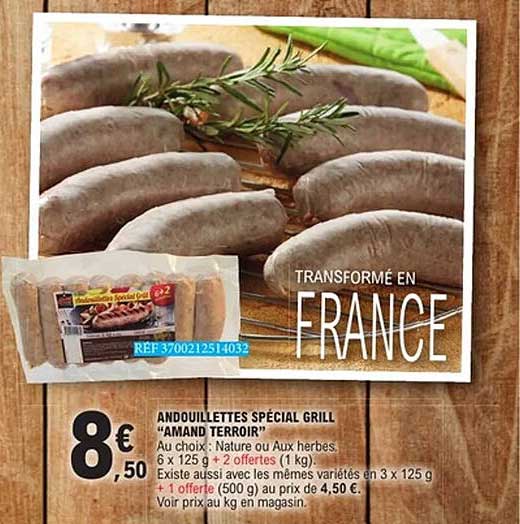 Andouillettes spécial grill