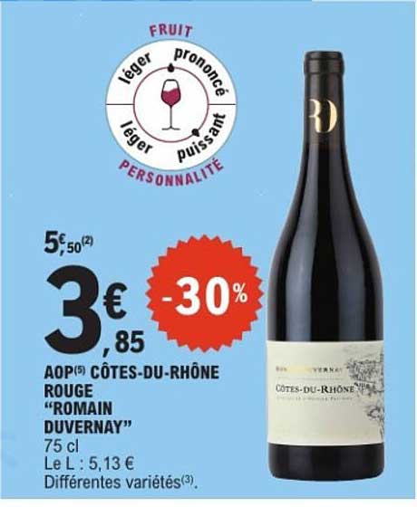 AOP CÔTES-DU-RHÔNE ROUGE “ROMAIN DUVERNAY”