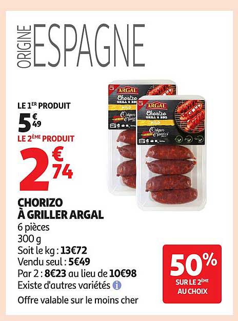 ARGAL CHORIZO À GRILLER