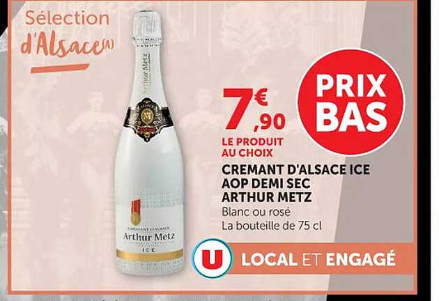 Arthur Metz Crémant d'Alsace Ice AOP Demi Sec