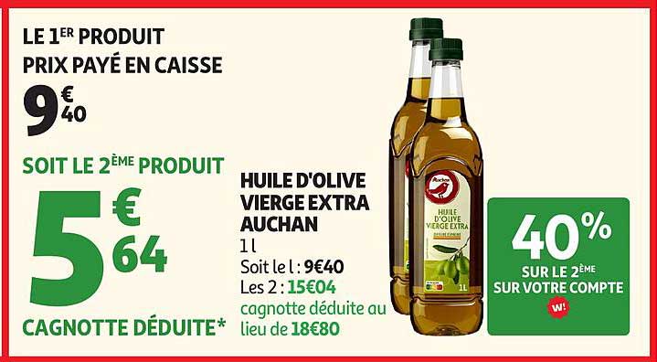 Auchan Huile d'olive vierge extra