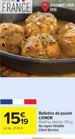 Ballotins de poulet LIONOR