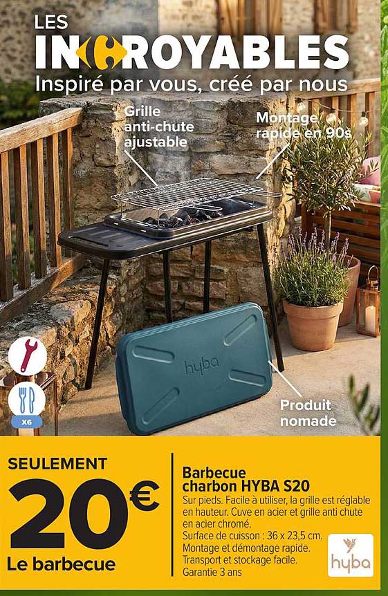 Barbecue charbon HYBA S20