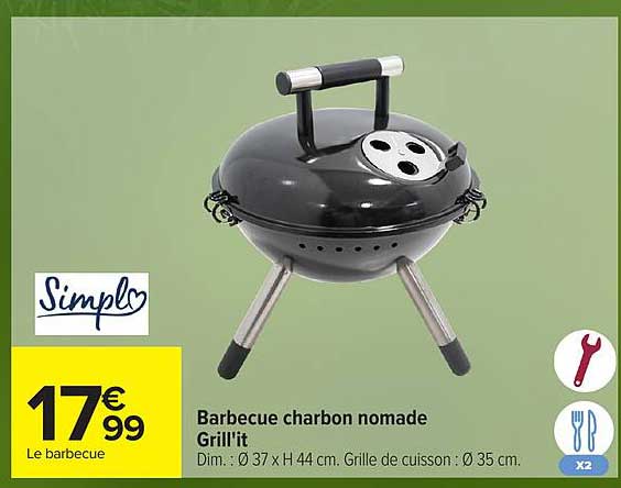 Barbecue charbon nomade
