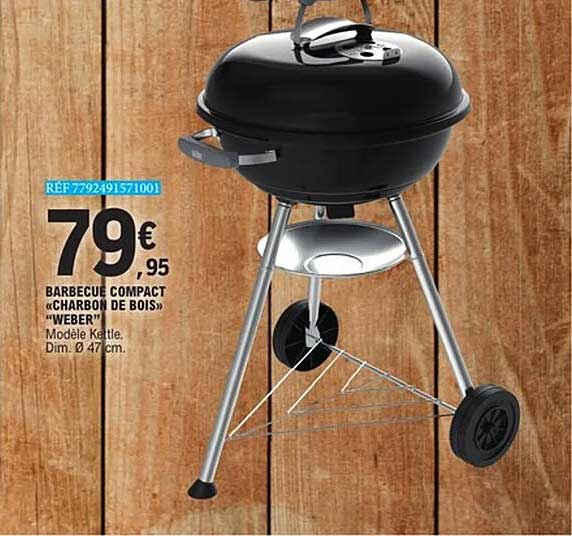 BARBECUE COMPACT «CHARBON DE BOIS» «WEBER»