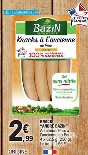 Bazin Knacks à l’ancienne