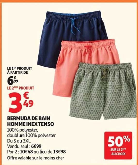 BERMUDA DE BAIN HOMME INEXTENSO