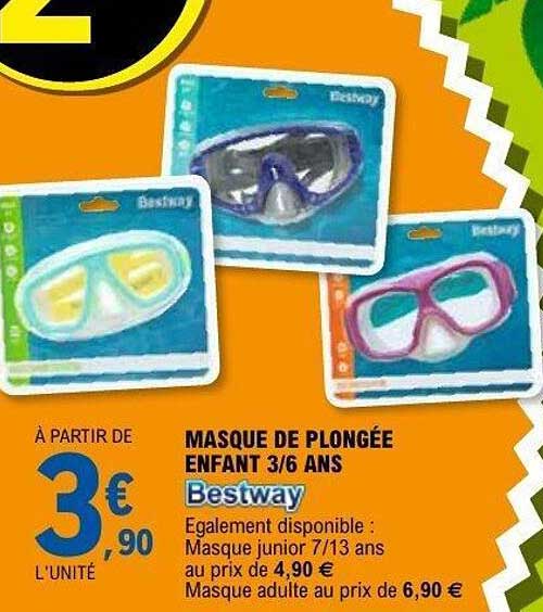 Bestway Masque de plongée enfant 3/6 ans