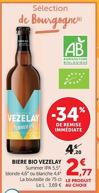 BIERE BIO VEZELAY