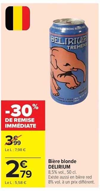 Bière blonde DELIRIUM