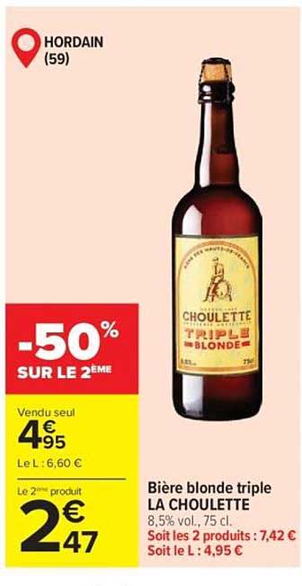 Bière blonde triple LA CHOULETTE