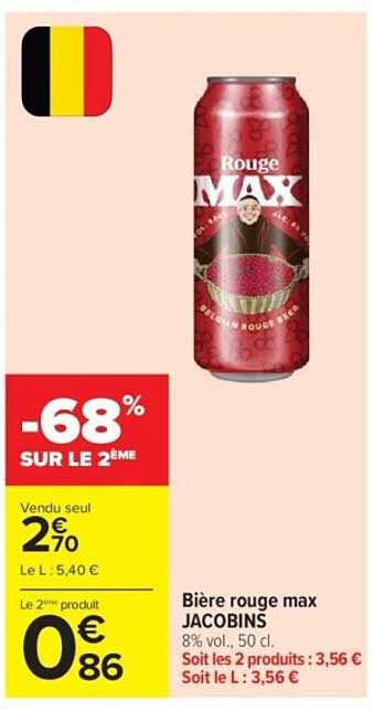 Bière rouge max JACOBINS