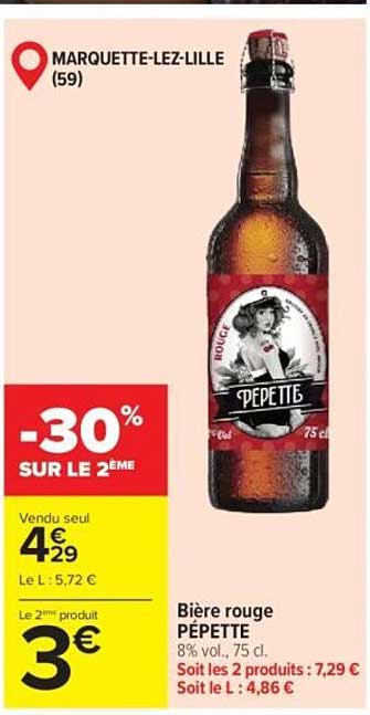 Bière rouge PEPETTE