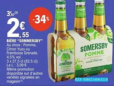 BIÈRE "SOMERSBY" POMME
