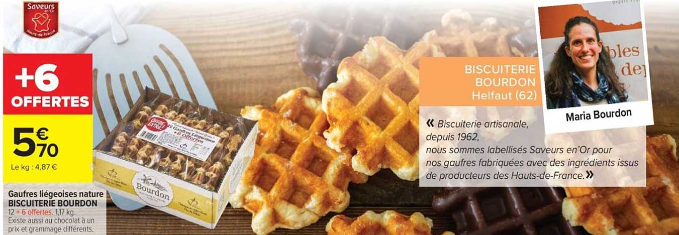 Biscuisterie Bourdon Gaufres liégeoises nature