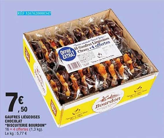 Biscuiterie Bourdon Gaufres liégeoises chocolat