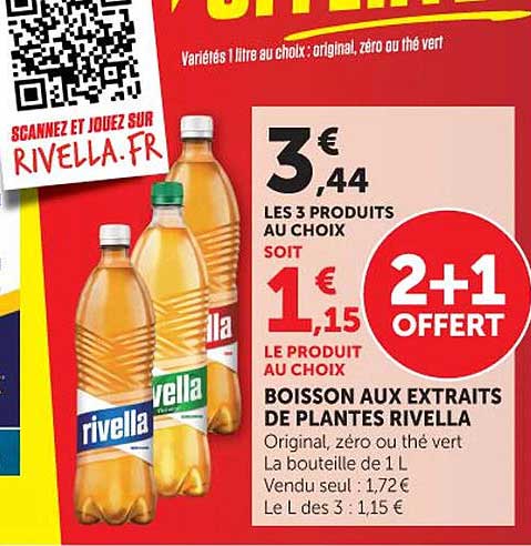 Boisson aux extraits de plantes Rivella