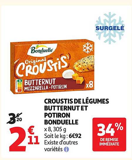 Bonduelle Croustis de légumes Butternut et Potiron