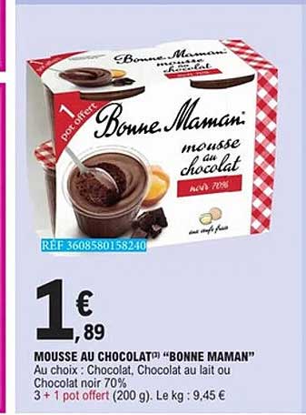 Bonne Maman mousse au chocolat