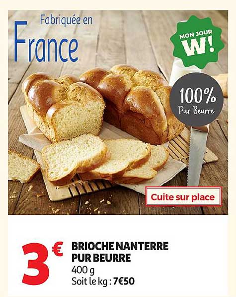 BRIOCHE NANTERRE PUR BEURRE
