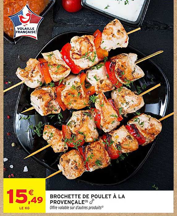 BROCHETTE DE POULET À LA PROVENÇALE