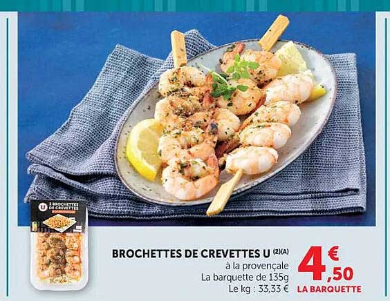 BROCHETTES DE CREVETTES U