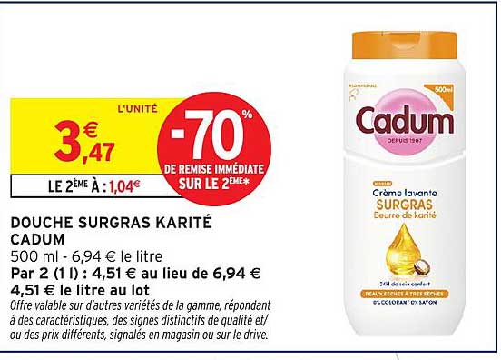 Cadum Douche Surgras Karité