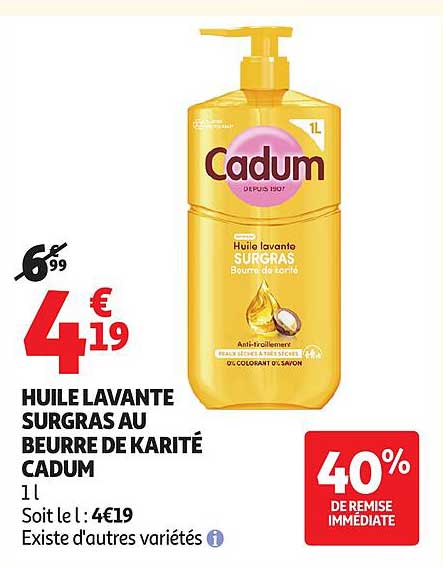Cadum Huile lavante SURGRAS